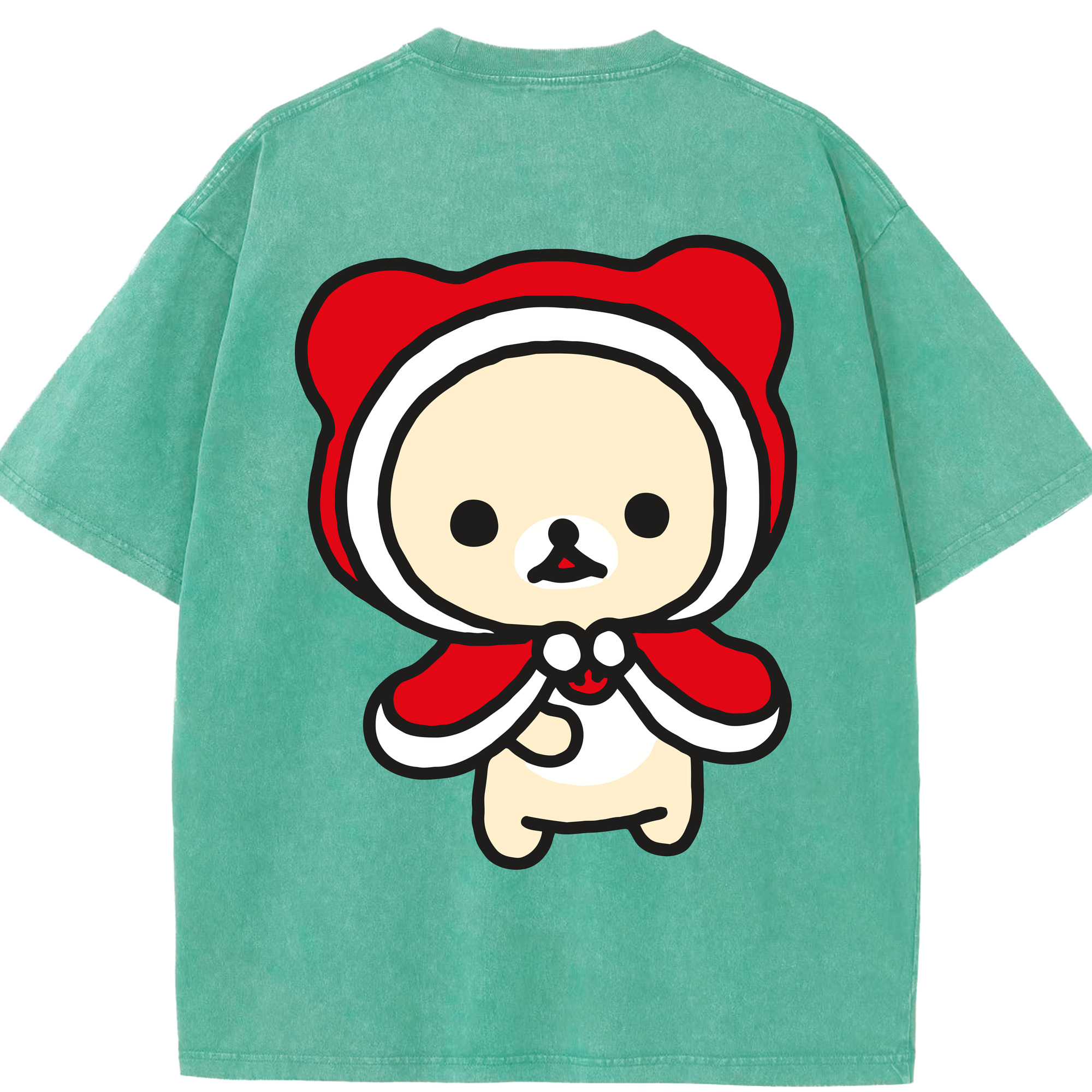 （画像用） リラックマ リラックマ キイロイトリ Rilakkuma Korilakkuma Kiiroitori 綿100% ヴィンテージ風 半袖Tシャツ（背面プリント）